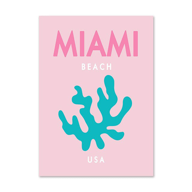 Rynx | Preppy Cities Bright Canvas Poster