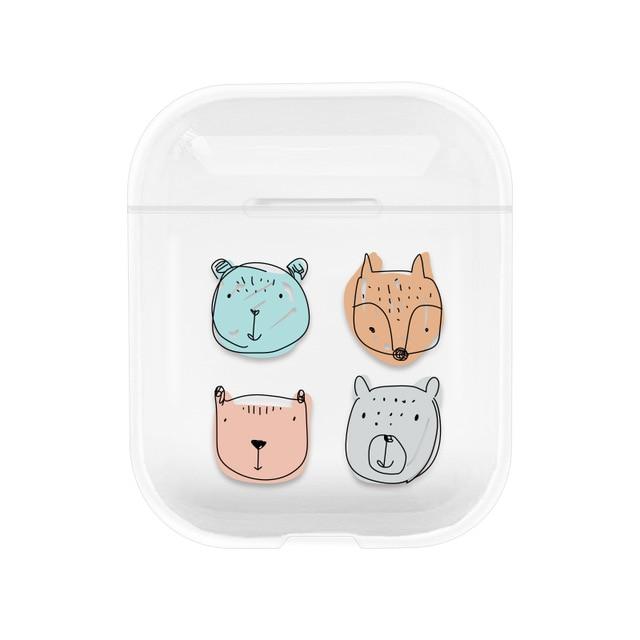 Lisslune | Transparent Airpods Headphones Cartoon Case