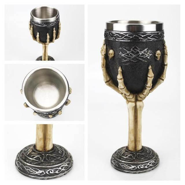Lisslune | Stainless Steel Skull Gothic Goblet Cocktail Glass