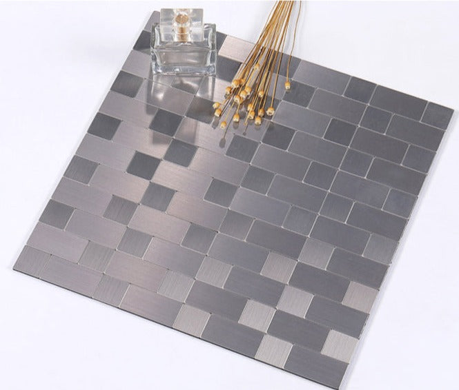 Lisslune | 3D Metal Self Adhesive Brick Wall Stickers