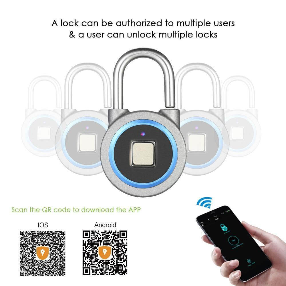 Lisslune | Smarter Theft Protection Fingerprint Keyless Padlock