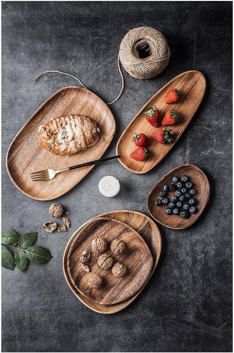 Lisslune | Irregular Natural Wood Plates