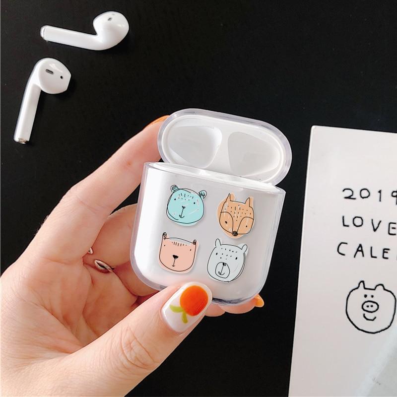 Lisslune | Transparent Airpods Headphones Cartoon Case