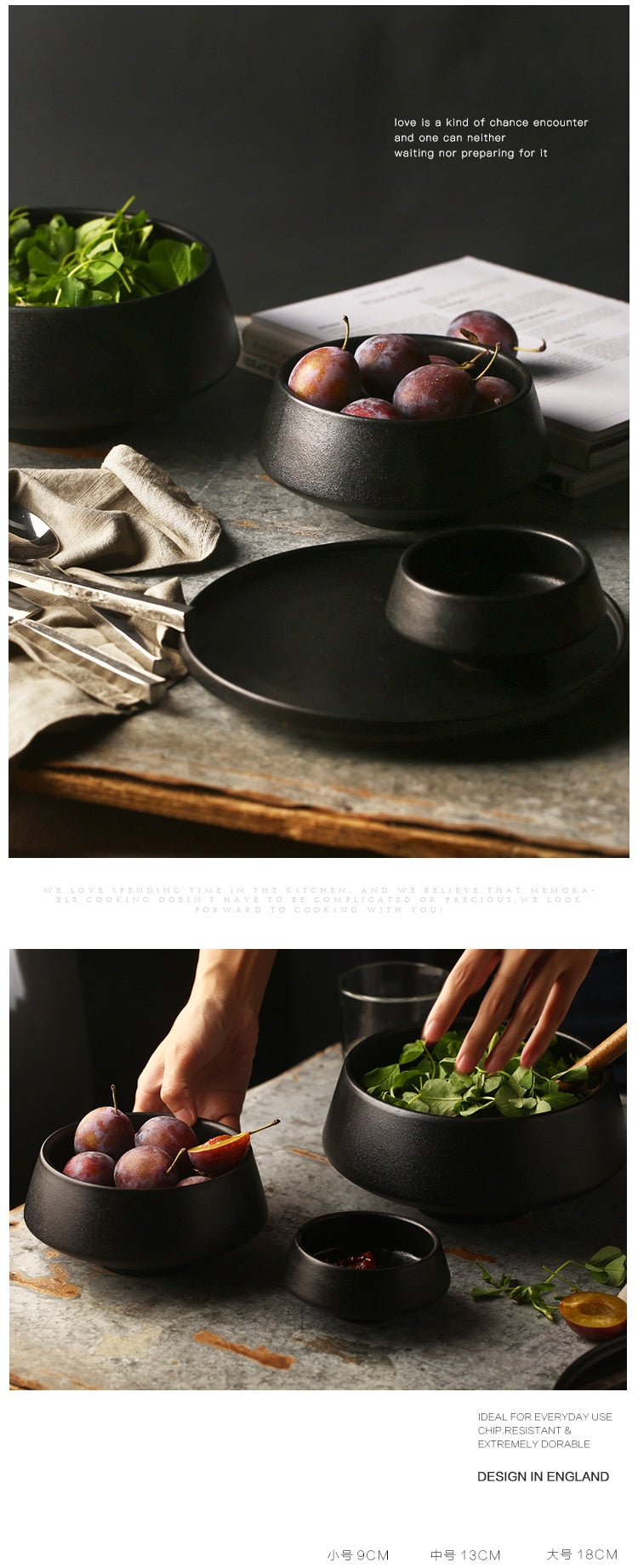 Lisslune | Elegant Matte Black Snack Bowl