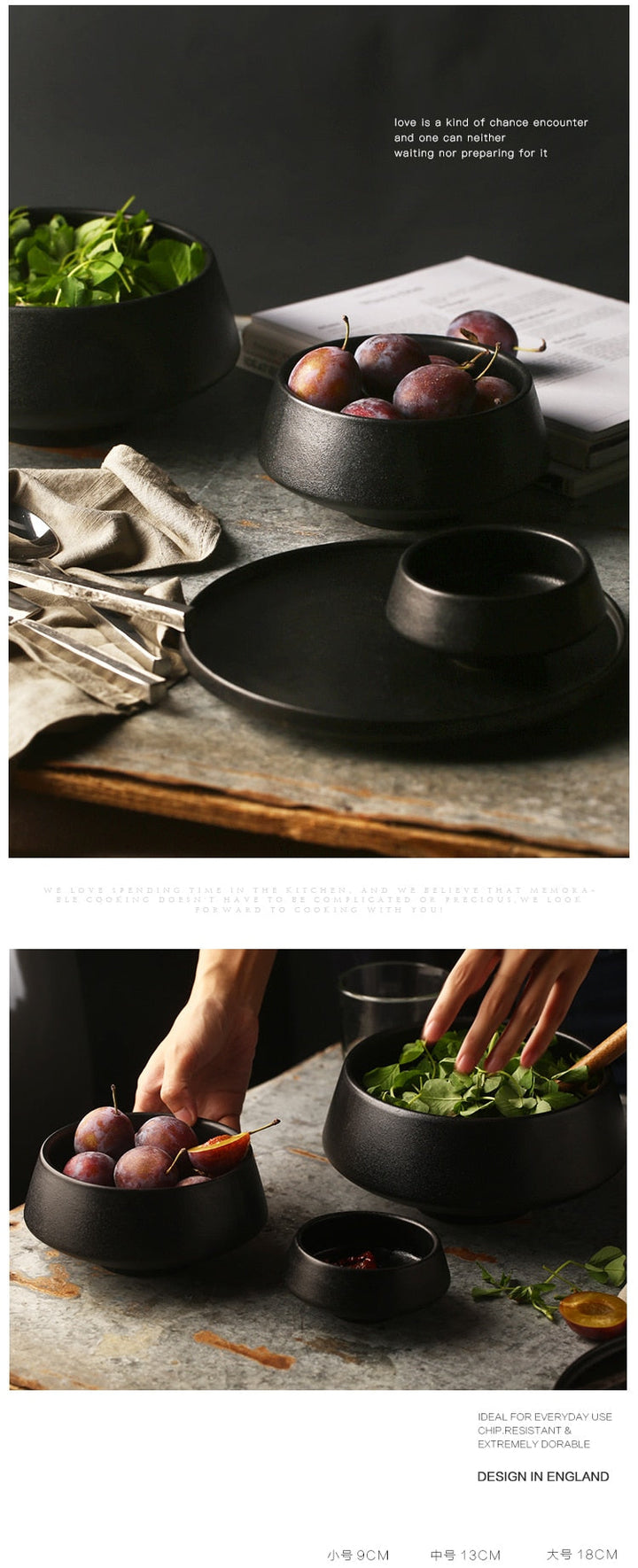 Lisslune | Elegant Matte Black Snack Bowl