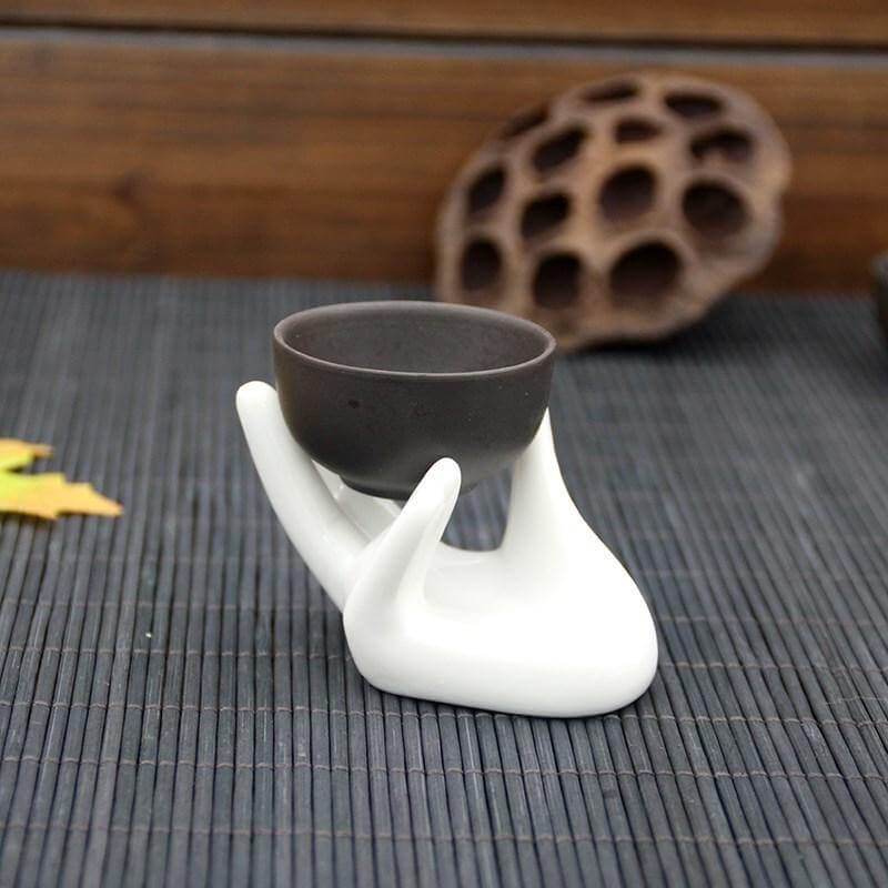 Lisslune | Hand Shape Ceramic Egg Cup Holder