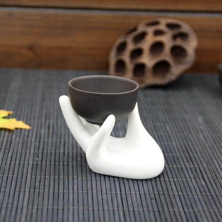 Lisslune | Hand Shape Ceramic Egg Cup Holder