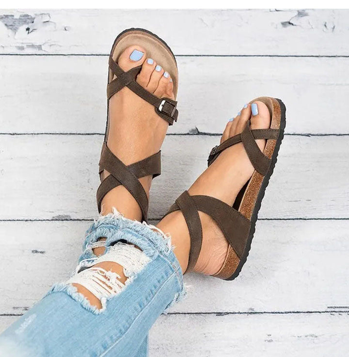 Lisslune | Flat leather sandals