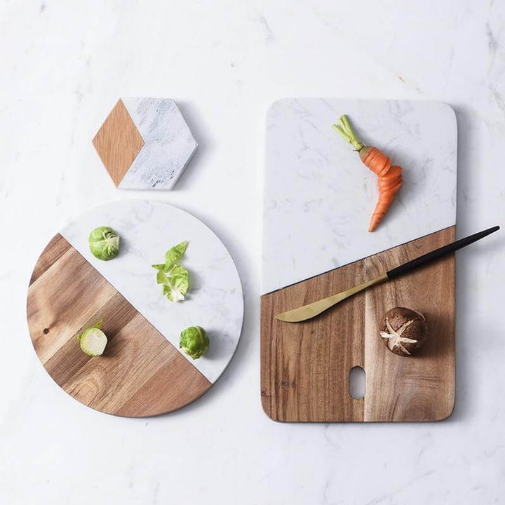 Lisslune | Luxury Marble-Wood Cheese Board
