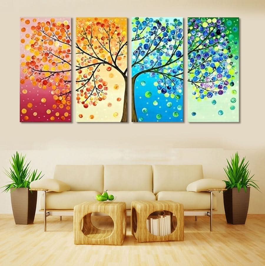 Lisslune | Tree of Life Four Seasons Canvas Wall Art