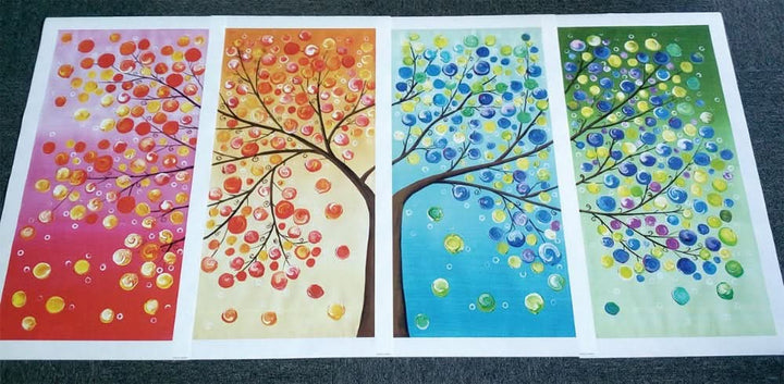 Lisslune | Tree of Life Four Seasons Canvas Wall Art