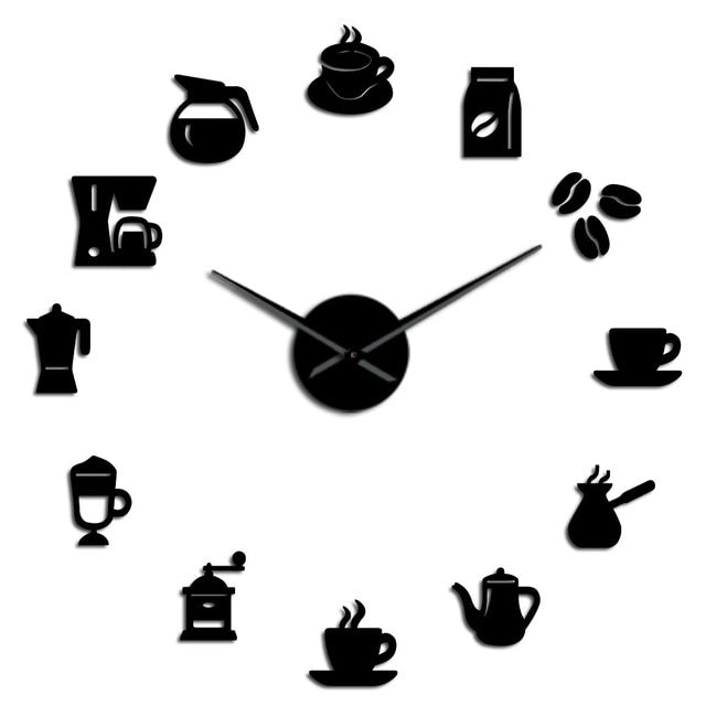 Lisslune | BrewTime Ramble-Less DIY Wall Clock – Perfect for Coffee Lovers