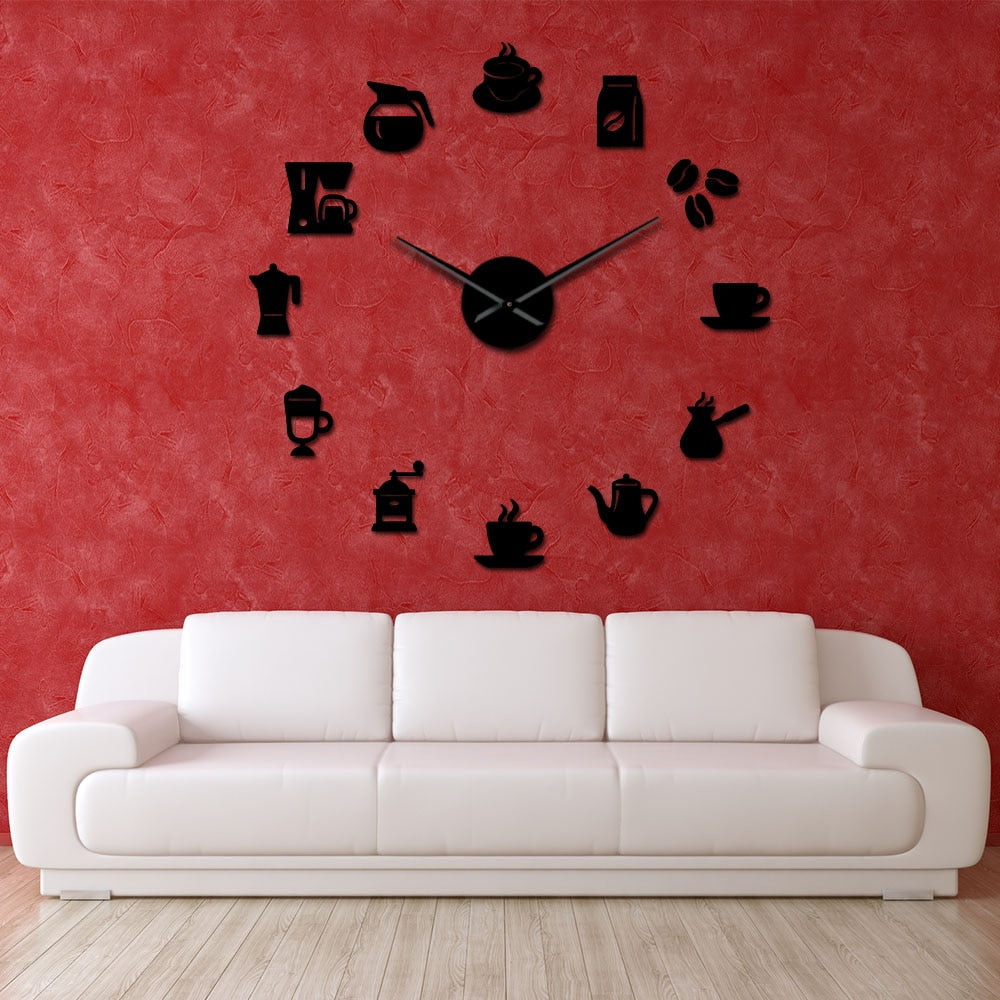 Lisslune | BrewTime Ramble-Less DIY Wall Clock – Perfect for Coffee Lovers