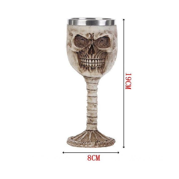 Lisslune | Stainless Steel Skull Gothic Goblet Cocktail Glass