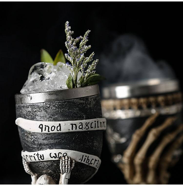 Lisslune | Stainless Steel Skull Gothic Goblet Cocktail Glass