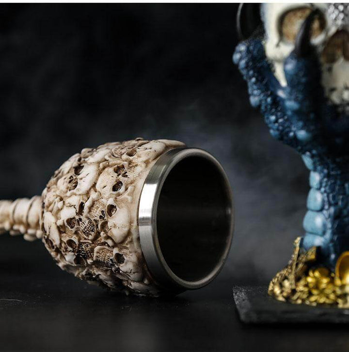Lisslune | Stainless Steel Skull Gothic Goblet Cocktail Glass