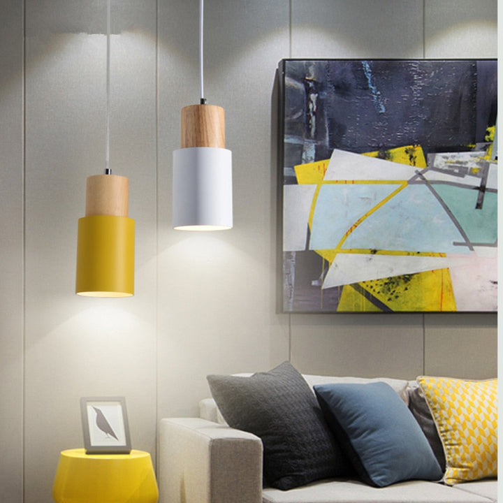 Lisslune | Designer Nordic Wood Base Pendant Lamp