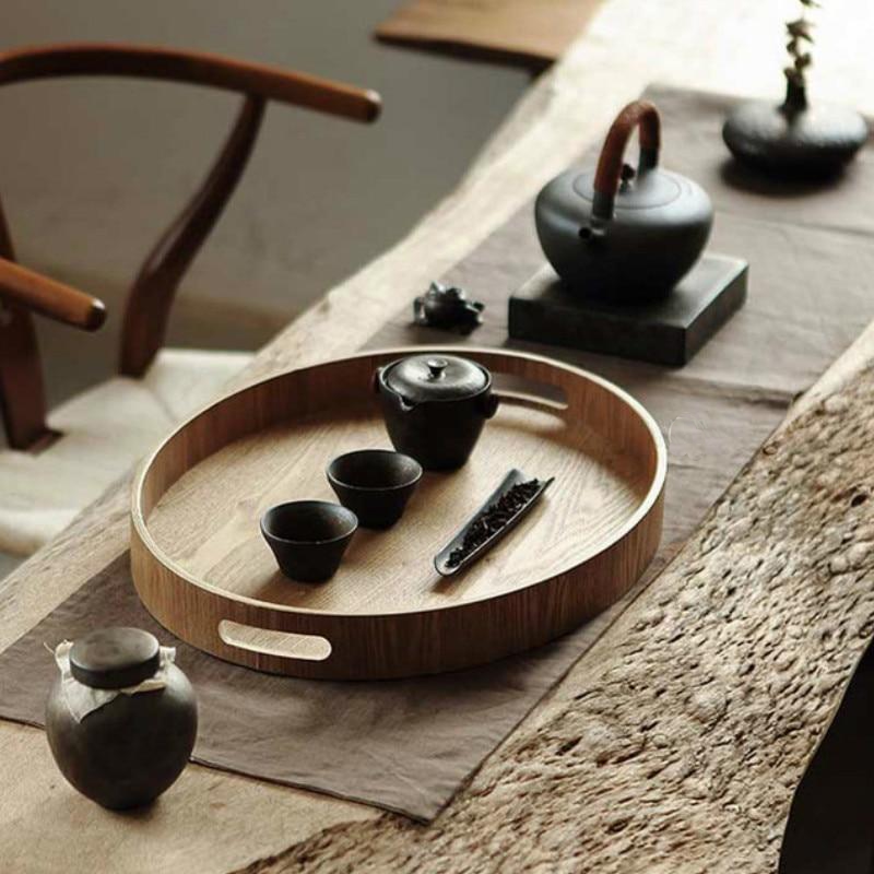 Lisslune | Slim, round serving trays made of wood