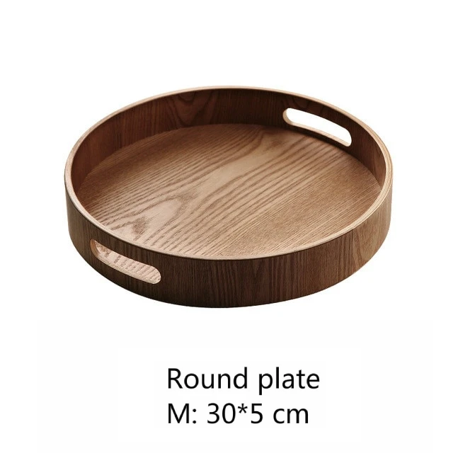 Lisslune | Slim, round serving trays made of wood