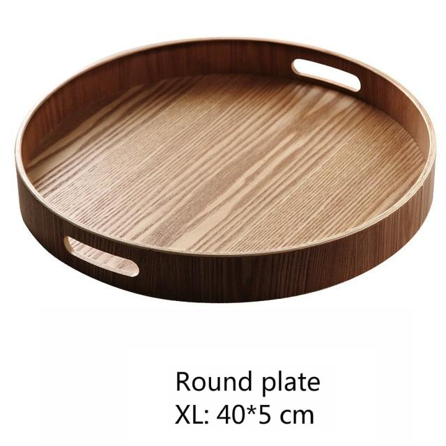 Lisslune | Slim, round serving trays made of wood