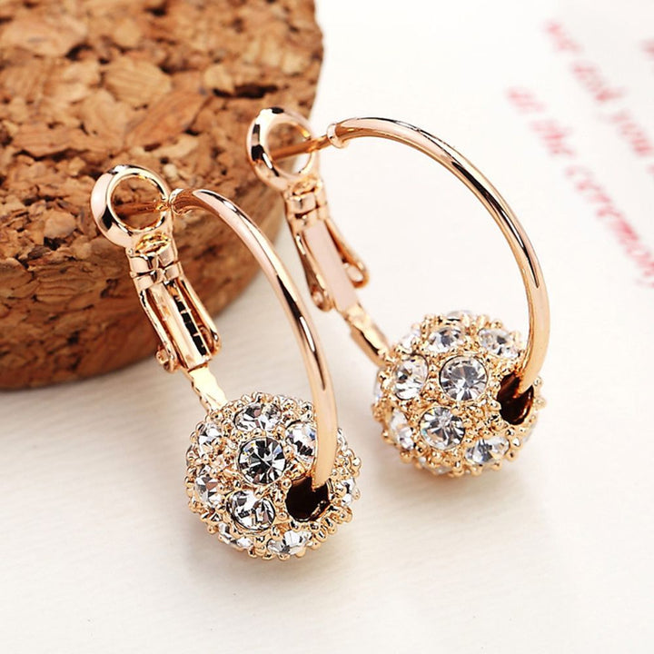 Skorter | Fashion Austrian Crystal Ball Gold/Silver Earrings