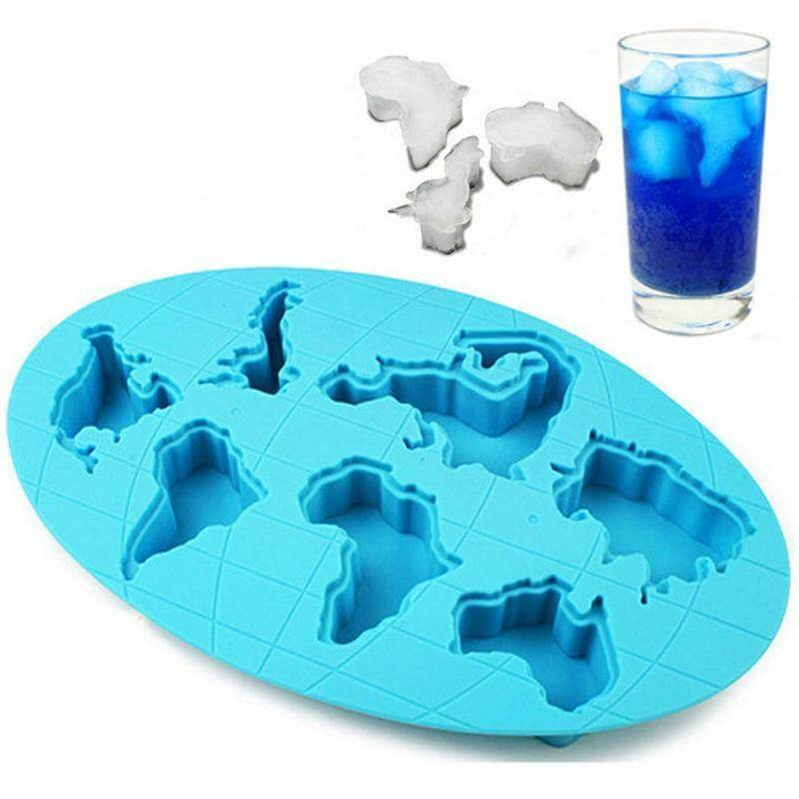 Lisslune | Earth Continents Silicone Ice Tray Mold