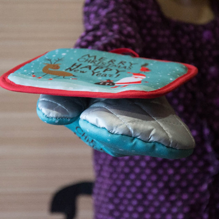Lisslune | Heat Resistant Christmas Oven Mitts