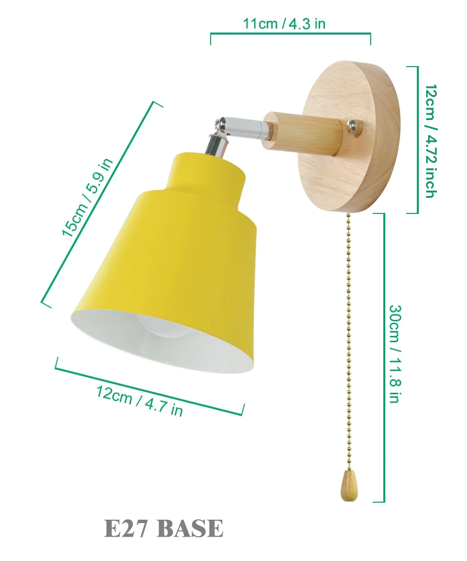 Lisslune | Rotatable Collin Wall Light with Pull Chain Switch