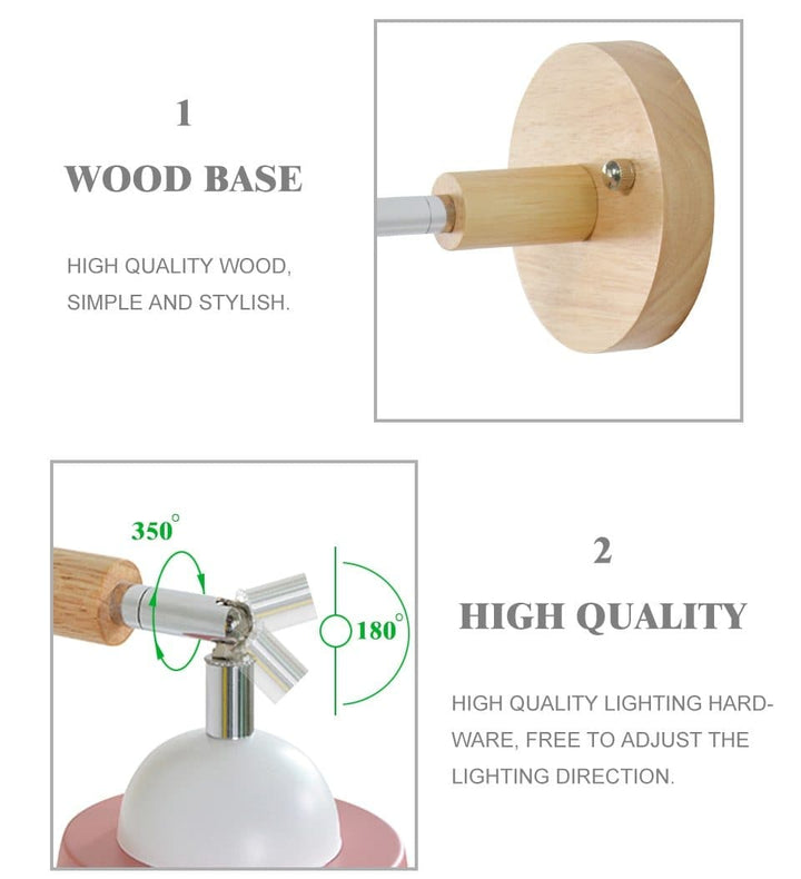 Lisslune | Rotatable Collin Wall Light with Pull Chain Switch