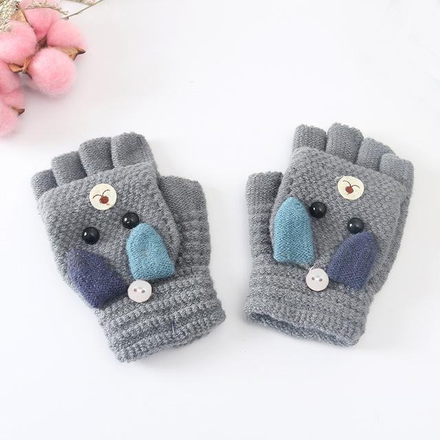 Lisslune | Kids gloves without fingertips with hat