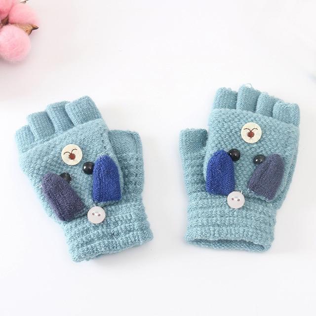 Lisslune | Kids gloves without fingertips with hat