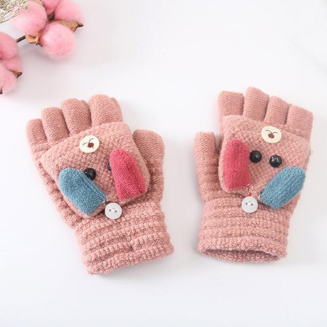 Lisslune | Kids gloves without fingertips with hat