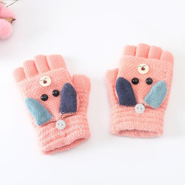 Lisslune | Kids gloves without fingertips with hat