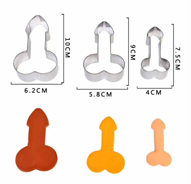 Lisslune | Penis Cookie Cutters (Set of 3)