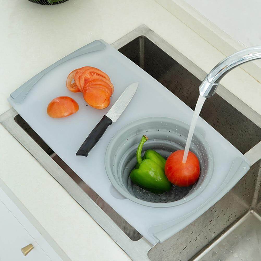 Lisslune | Multifunctional Ultimate 3 in 1 Cutting Board with Drain Basket