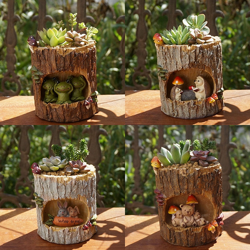 Lisslune | Creative Animal Life Resin Flower Pots
