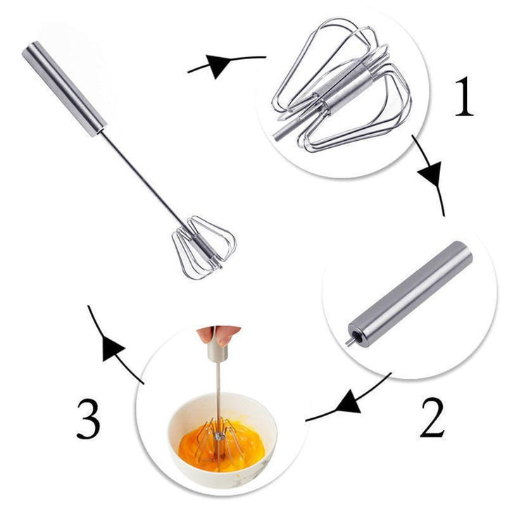 Lisslune | Stainless Steel Semi-Automatic Whisk