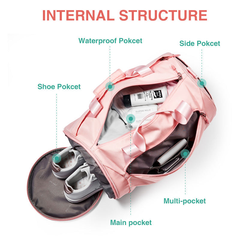 Lisslune | Versatile waterproof duffel bag with separate shoe compartment - A must for travel and gym