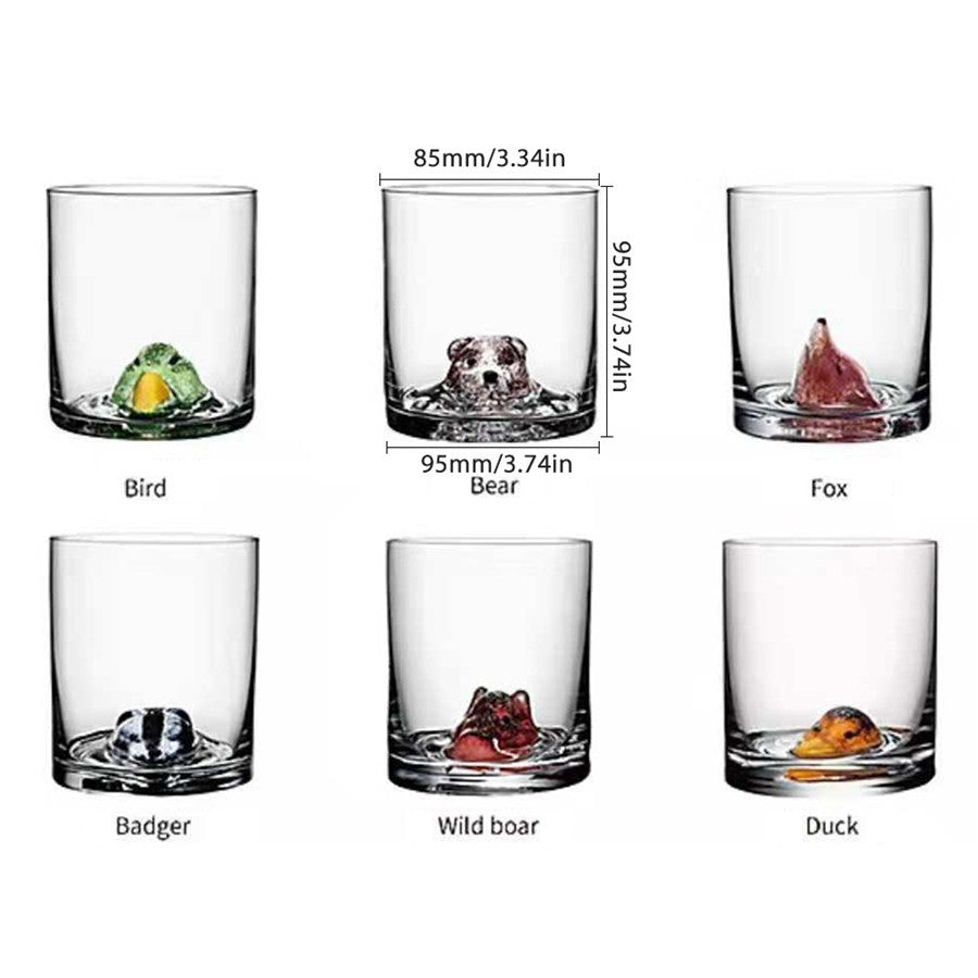 Lisslune | 3D Animal Ultra Clear Unique Wine Glass