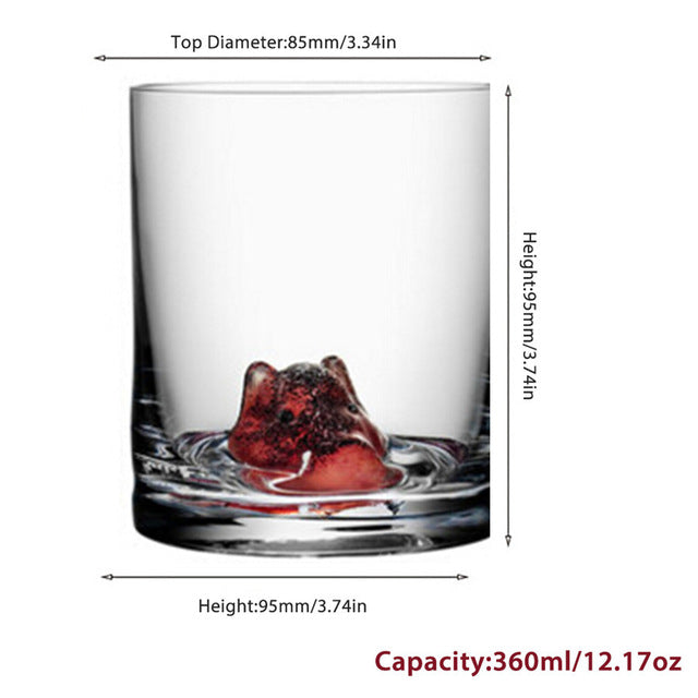 Lisslune | 3D Animal Ultra Clear Unique Wine Glass