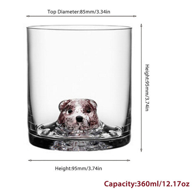 Lisslune | 3D Animal Ultra Clear Unique Wine Glass