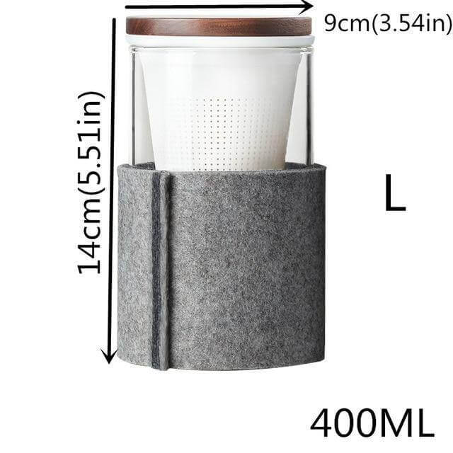 Lisslune | Creative Glass Tea Infuser with Wooden Lid