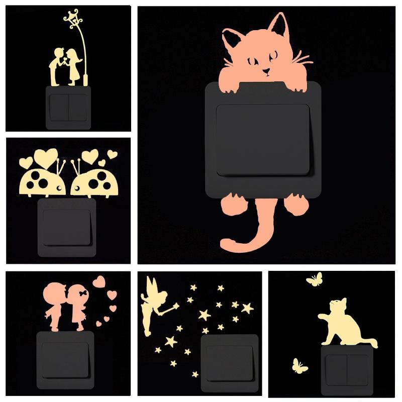 Lisslune | Glowing Cartoon Wall Stickers for the Light Switch