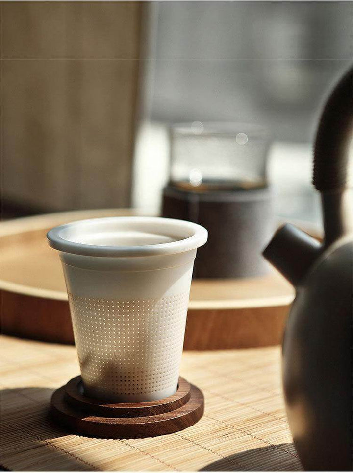 Lisslune | Creative Glass Tea Infuser with Wooden Lid