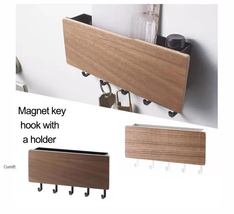 Lisslune | KeyOrganize Wood Key Holder Wall Shelf | Multifunctional & Stylish | Wall Decor & Storage