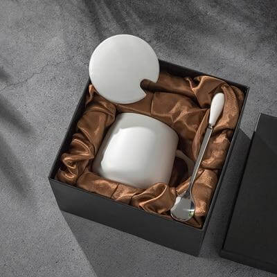 Lisslune | Elegant Marble Ceramic Coffee Mug Gift Set