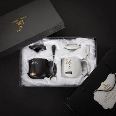Lisslune | Elegant Marble Ceramic Coffee Mug Gift Set