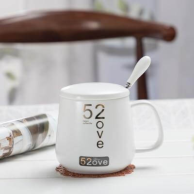 Lisslune | Elegant Marble Ceramic Coffee Mug Gift Set