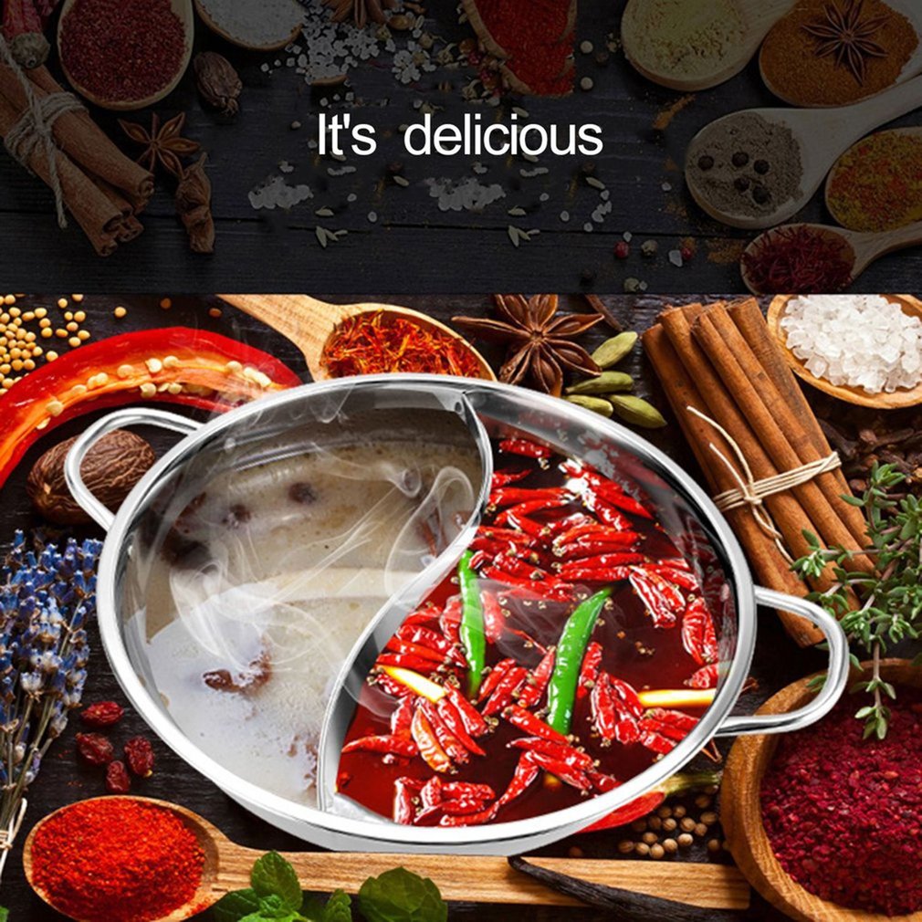 Lisslune | Hot Pot Twin Split Stainless Steel Pan