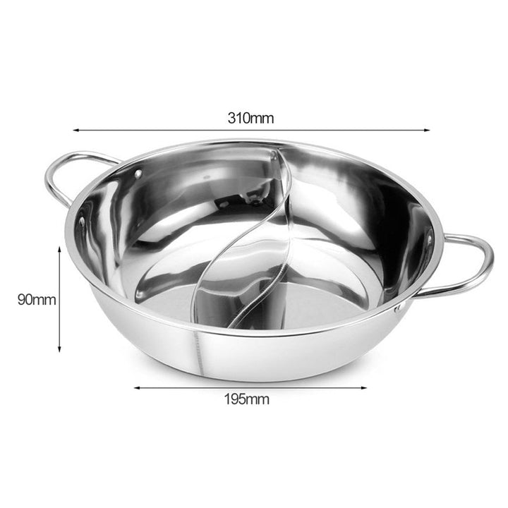 Lisslune | Hot Pot Twin Split Stainless Steel Pan